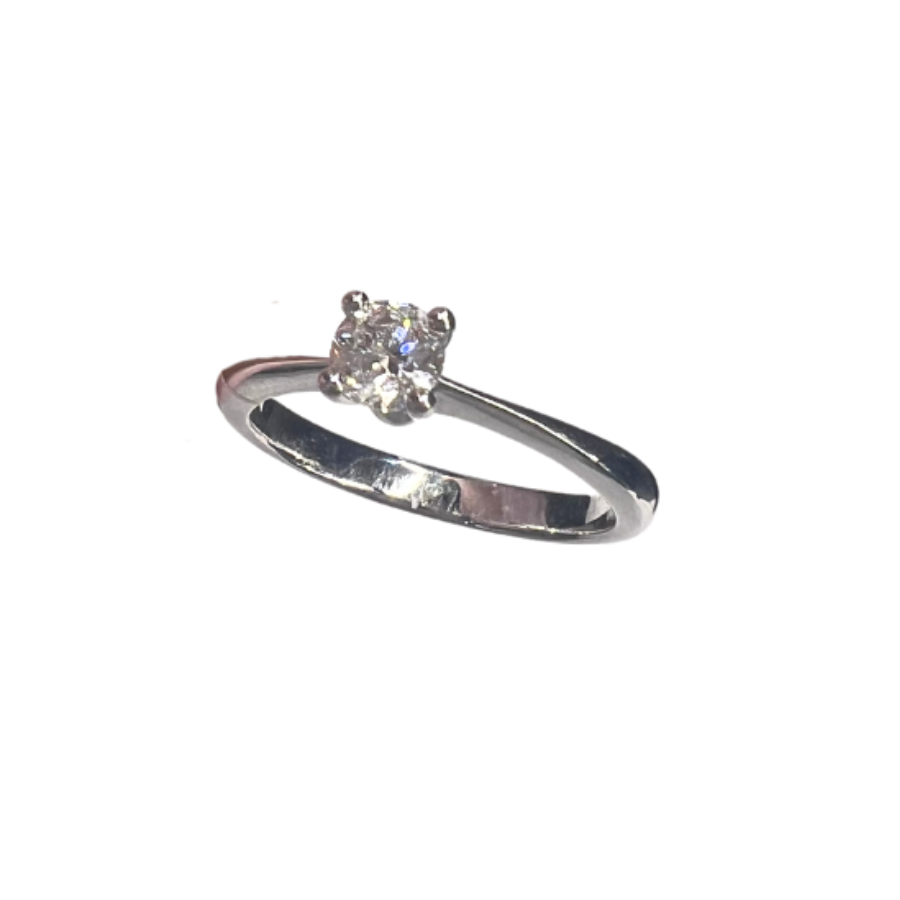 ANELLO SOLITARIO IN ORO BIANCO CON DIAMANTE 1E41