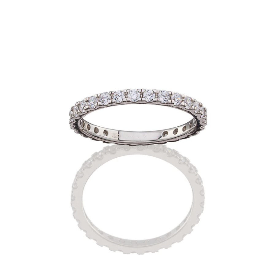 ANELLO VERETTA CON ZIRCONI