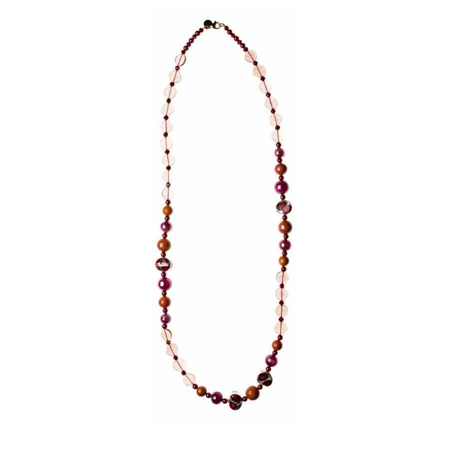 COLLANA LUNGA PERLE FENICIA ROSSO MURRINAMURANO GM0253001