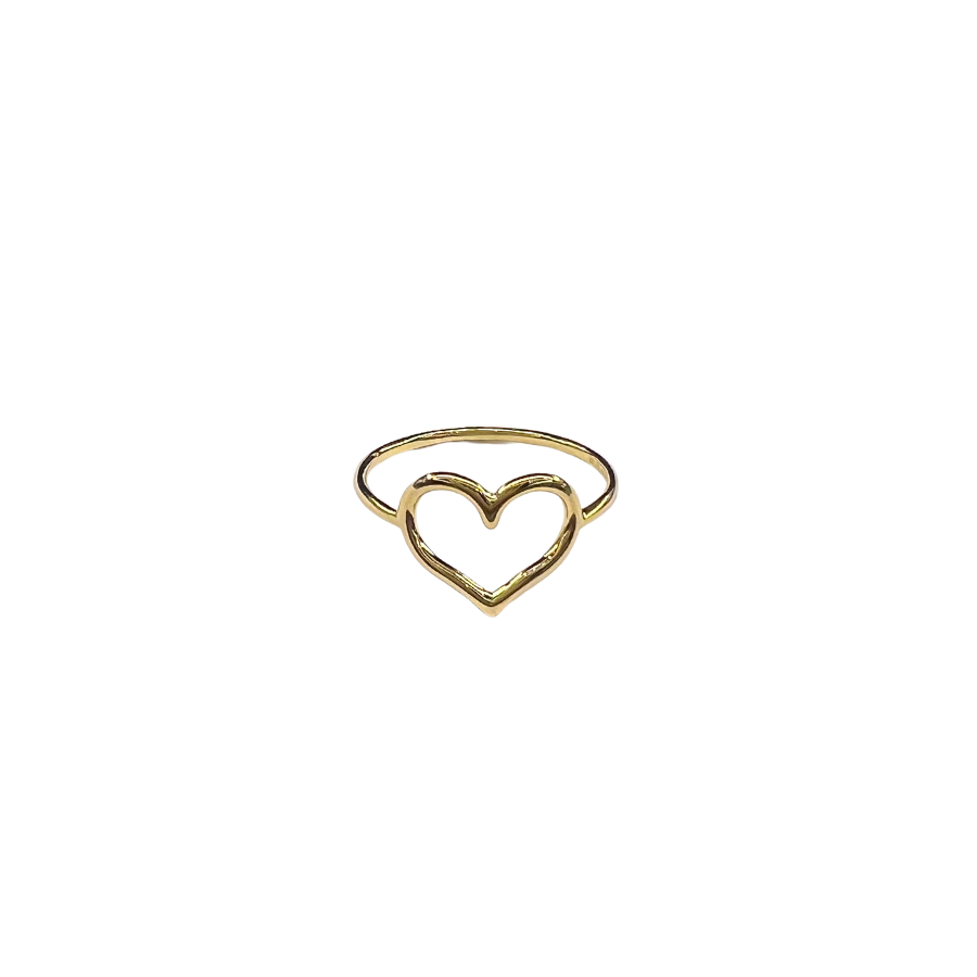 ANELLO CUORE L IN ORO BIANCO O GIALLO