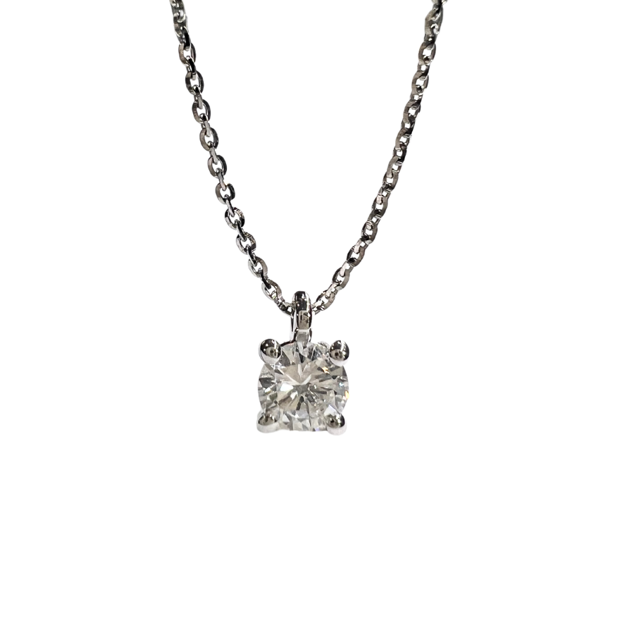 COLLANA PUNTO LUCE IN ORO E DIAMANTE P3003