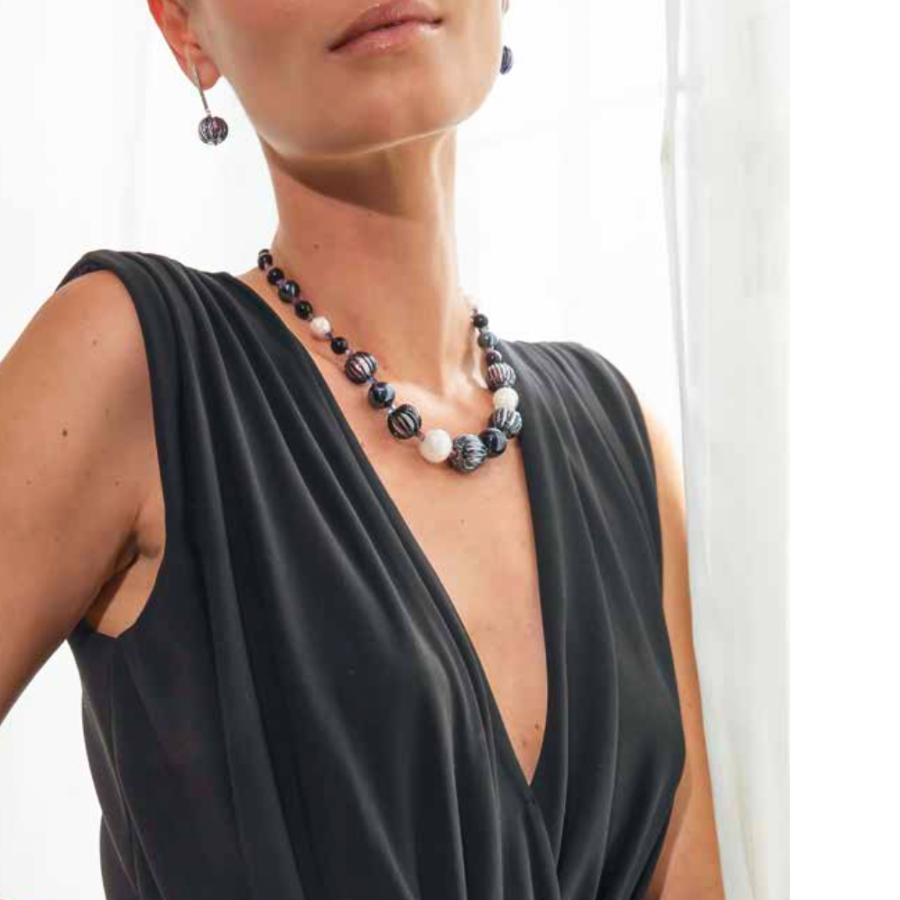 COLLANA GIROCOLLO GEA NERO MURRINAMURANO GM0272015