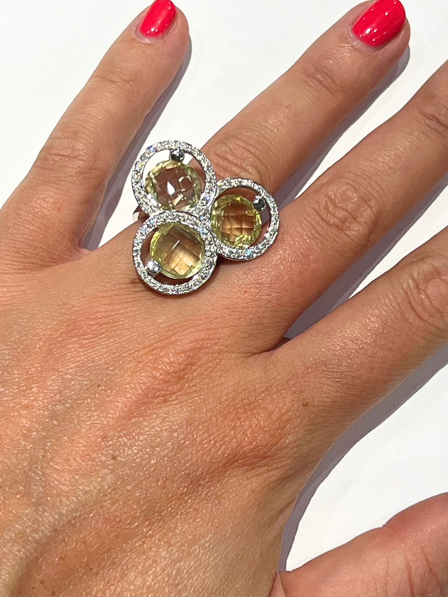 ANELLO CON ZIRCONI E QUARZI