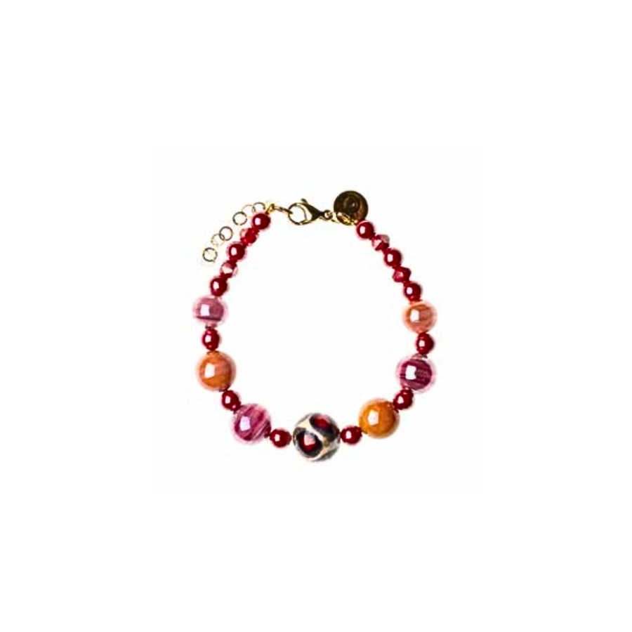 BRACCIALE PERLE FENICIA ROSSO MURRINAMURANO GM0255001