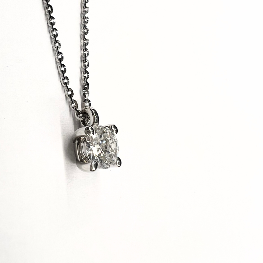 COLLANA PUNTO LUCE IN ORO E DIAMANTE P3003