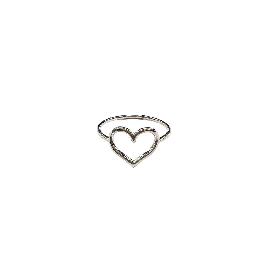 ANELLO CUORE L IN ORO BIANCO O GIALLO