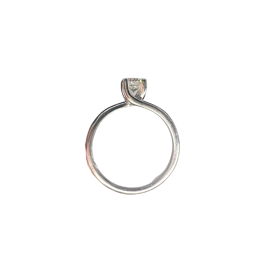 ANELLO SOLITARIO IN ORO BIANCO CON DIAMANTE 7E0