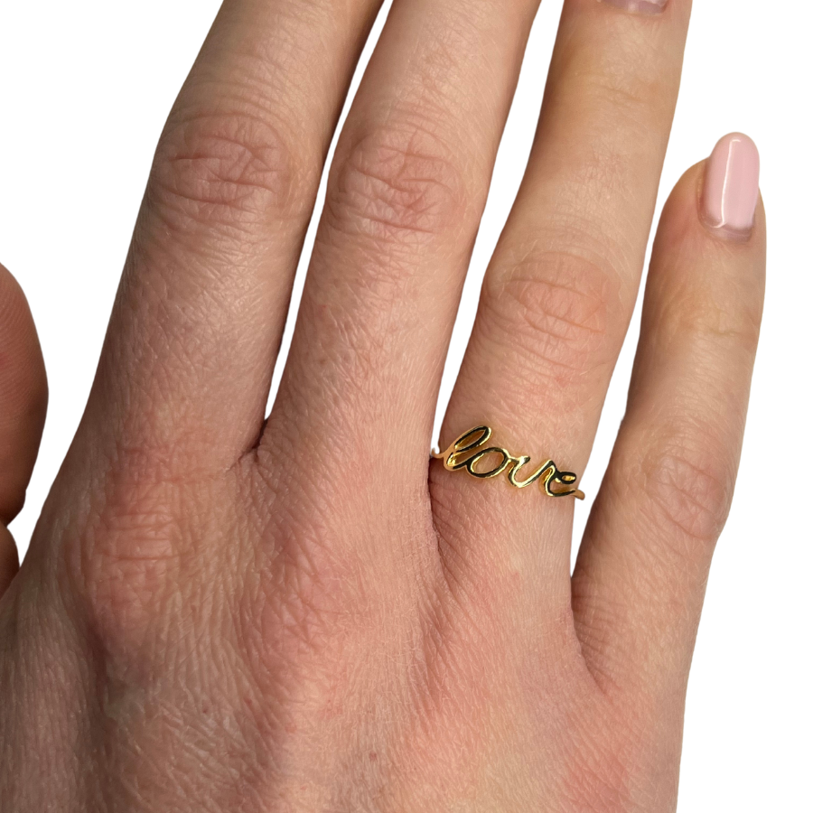 ANELLO LOVE IN ORO GIALLO