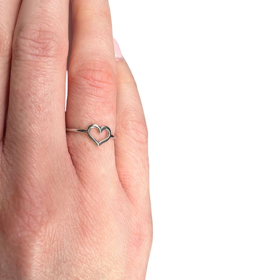 ANELLO CUORE S IN ORO BIANCO O GIALLO