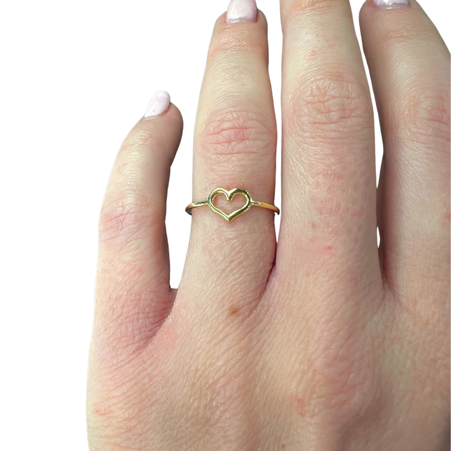 ANELLO CUORE S IN ORO BIANCO O GIALLO