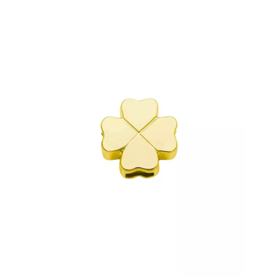 ELEMENTO QUADRIFOGLIO PIATTO IN ORO GIALLO