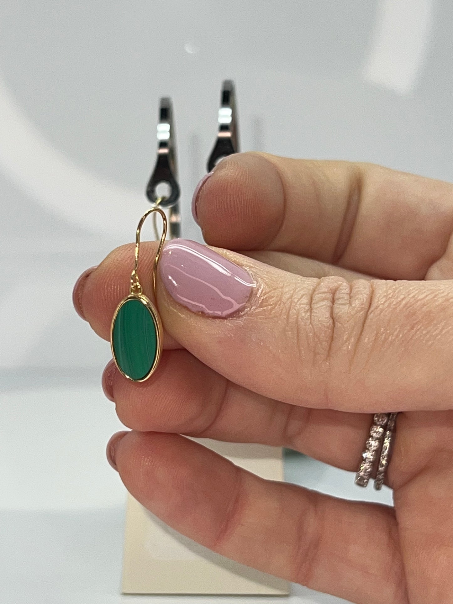 ORECCHINI IN ORO CON MALACHITE
