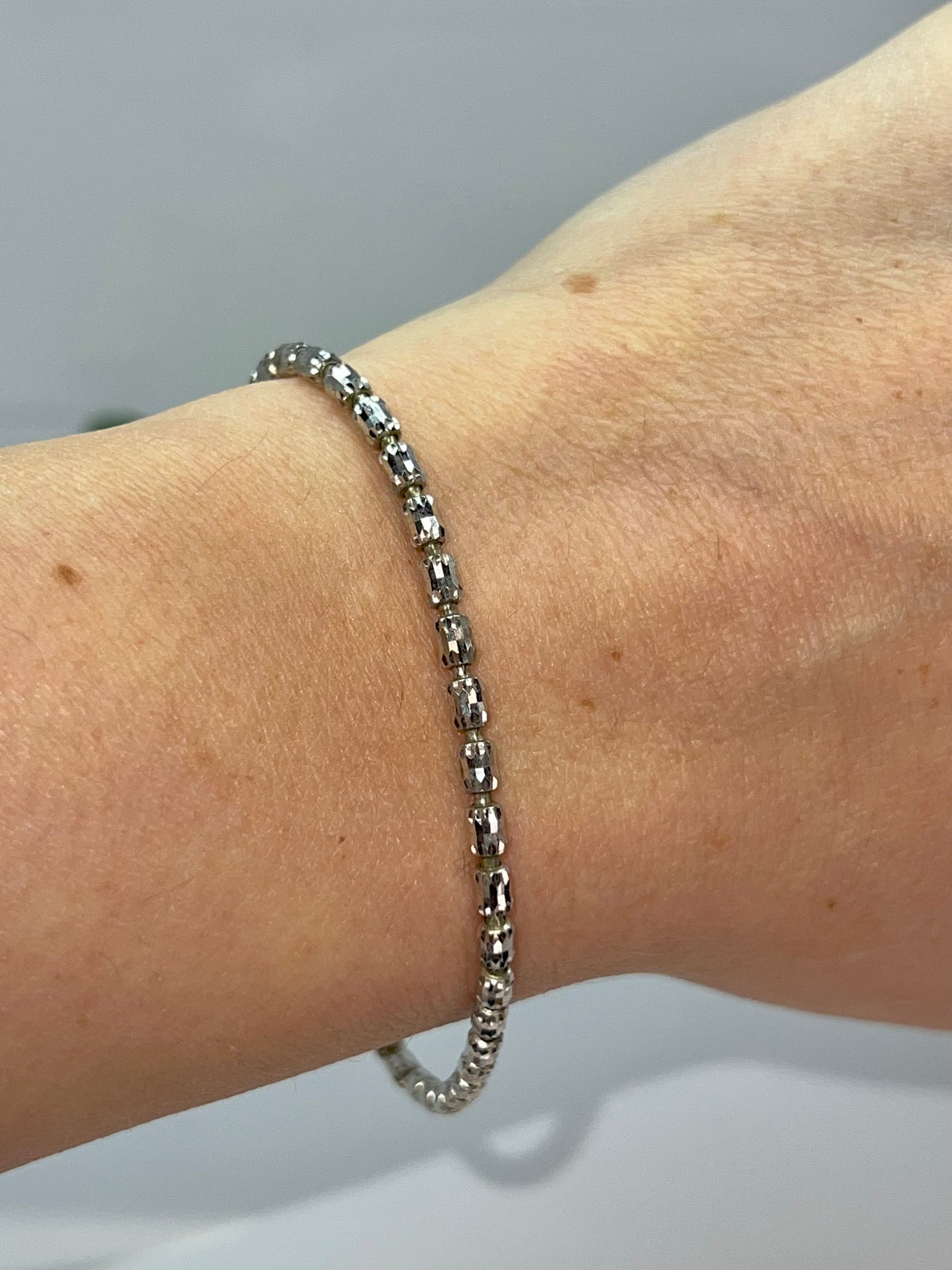 BRACCIALE IN ARGENTO BARREL CRYSTAL