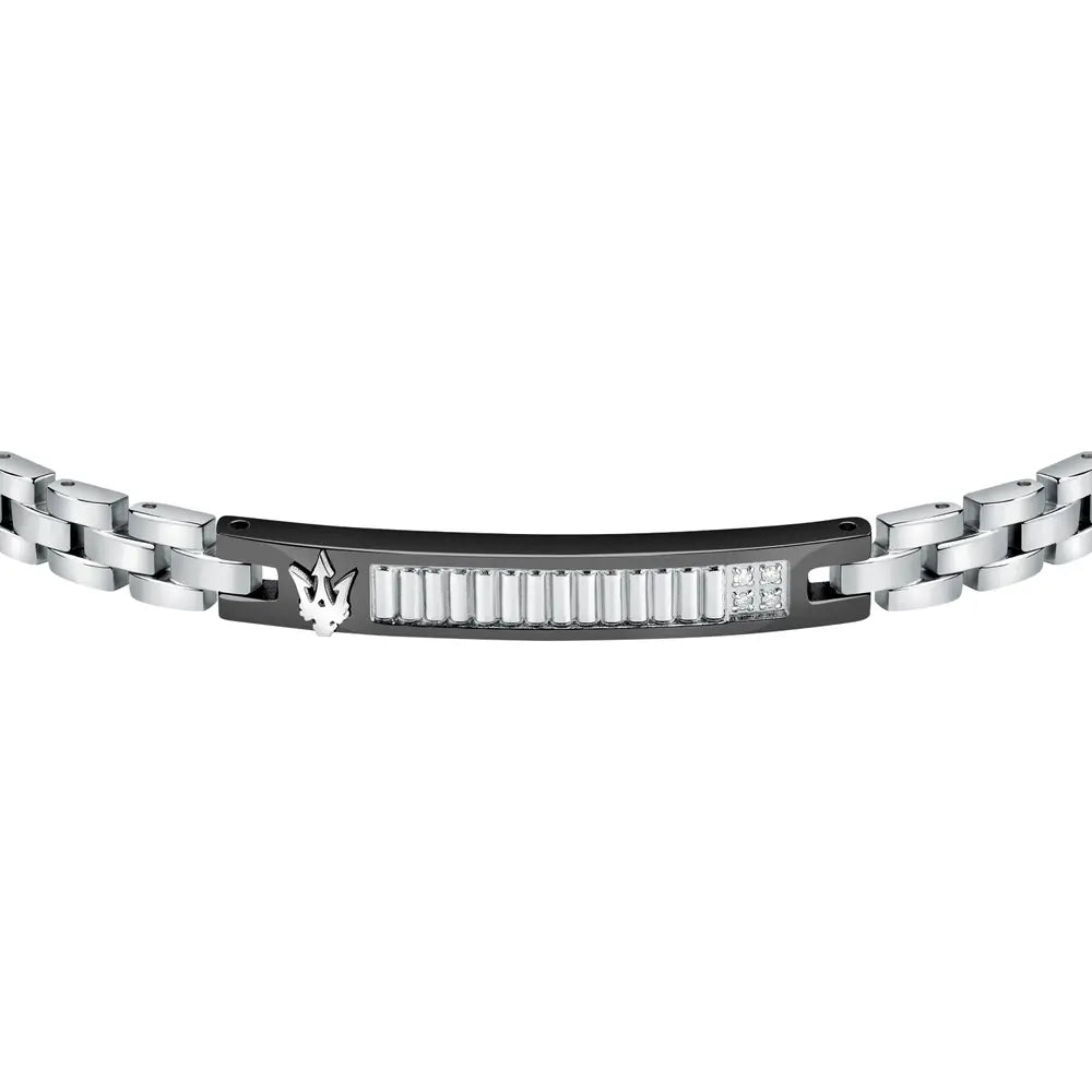 BRACCIALE UOMO MASERATI JEWELS ACCIAIO E DIAMANTI - JM423ATY20