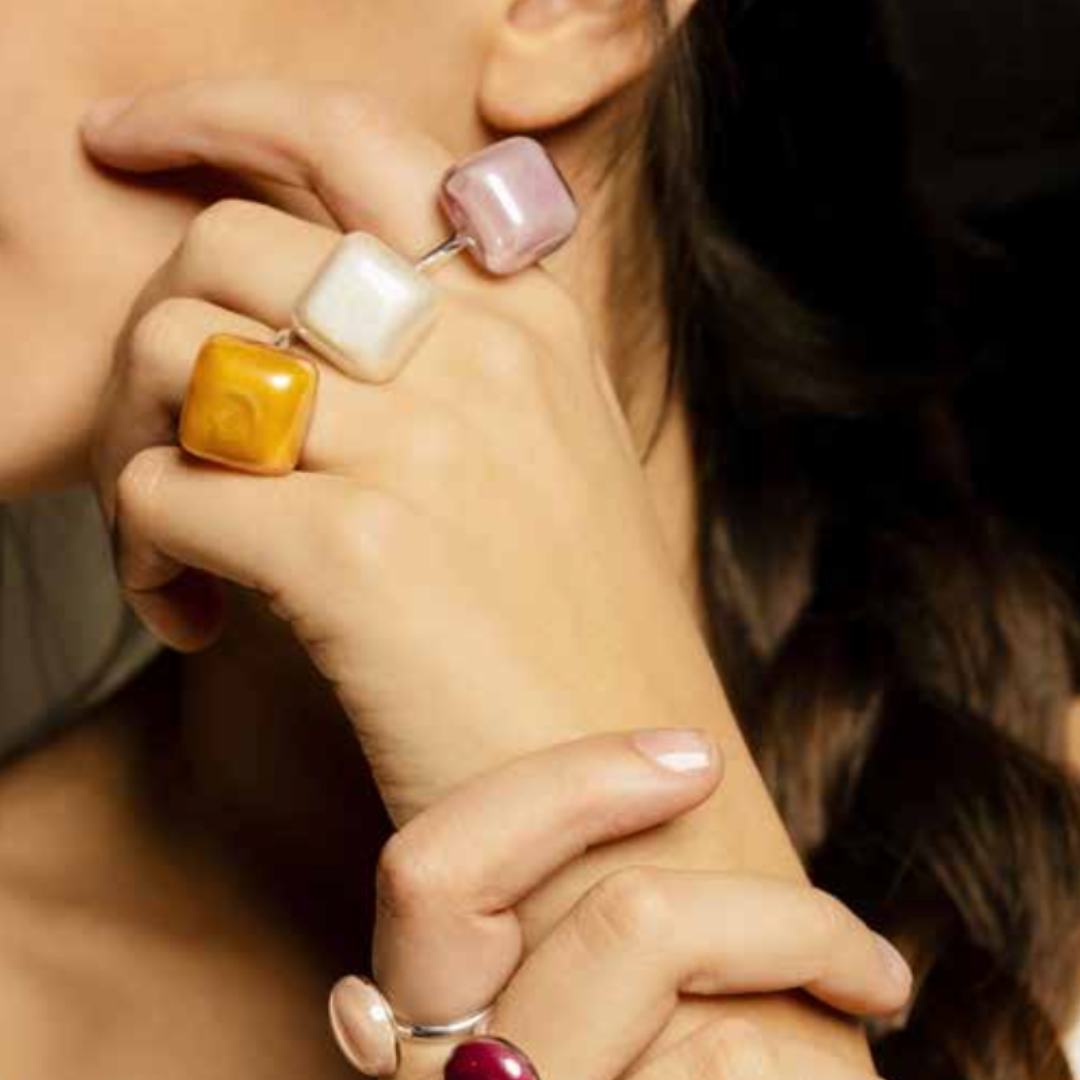 ANELLO DROP QUADRATO MURRINAMURANO GM01840