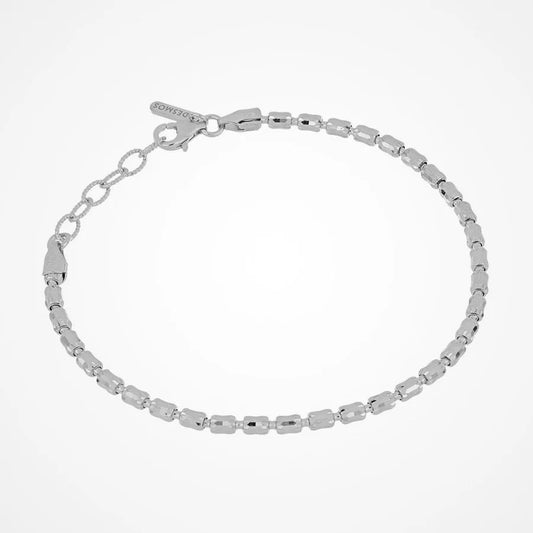 BRACCIALE IN ARGENTO BARREL CRYSTAL