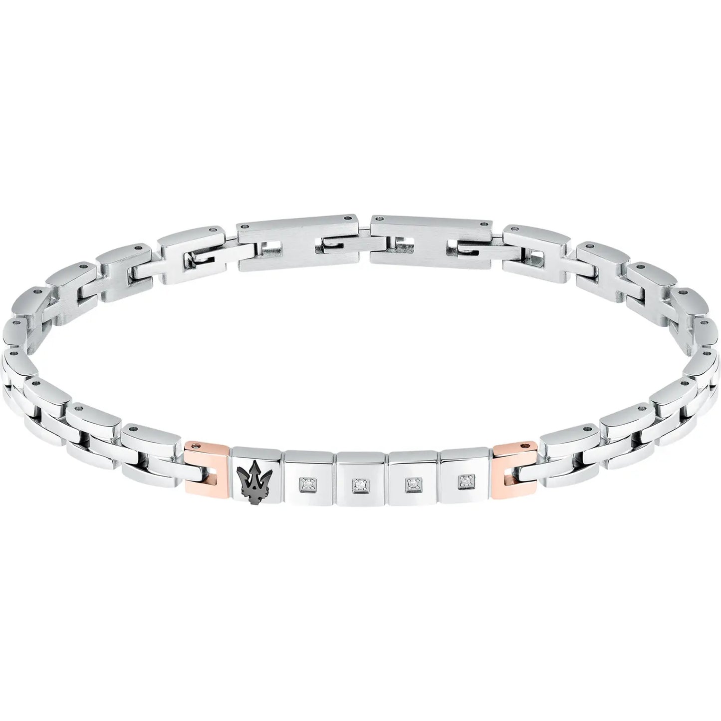 BRACCIALE UOMO MASERATI JEWELS ACCIAIO E DIAMANTI - JM423ATY19