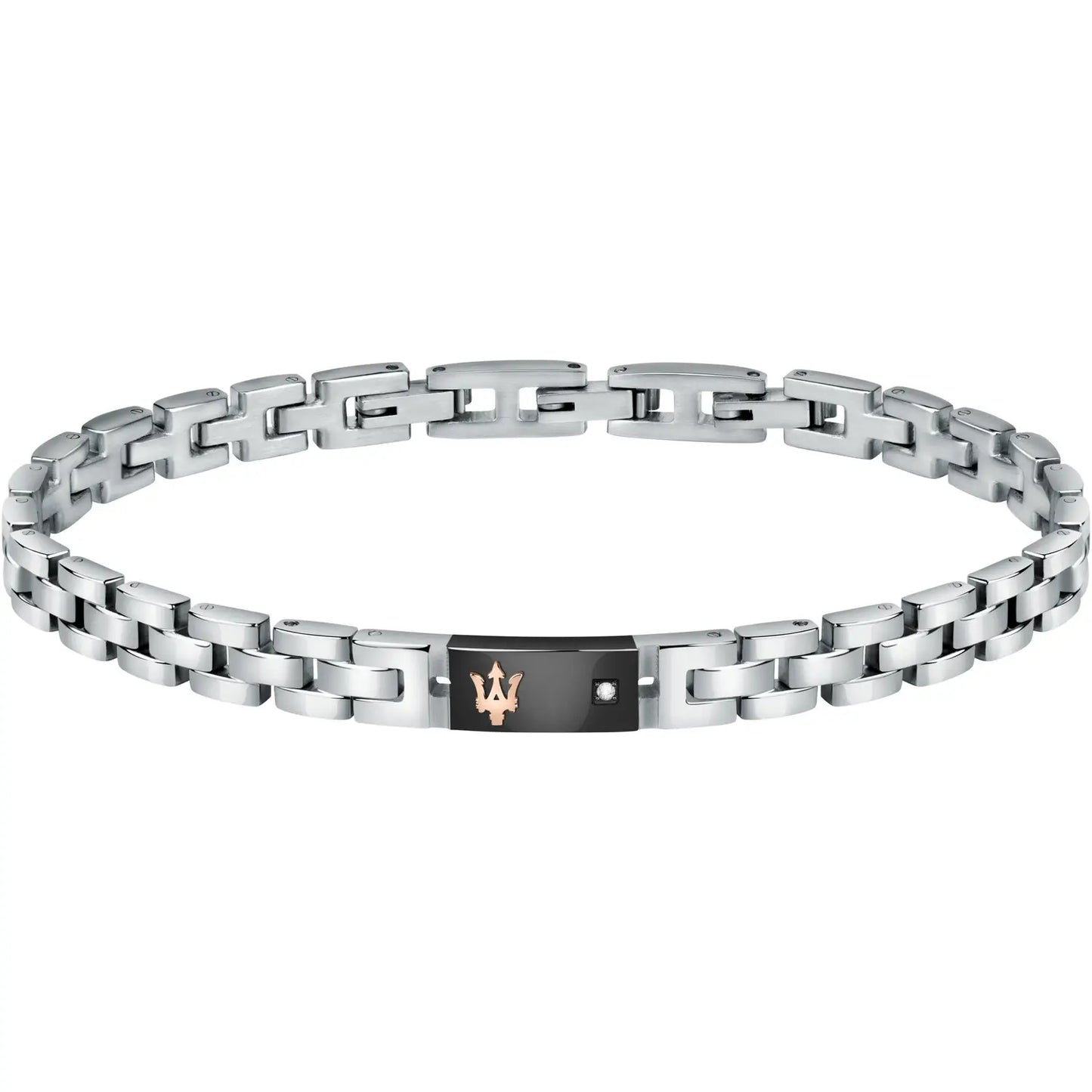 BRACCIALE UOMO MASERATI JEWELS ACCIAIO E DIAMANTI- JM221ATY05