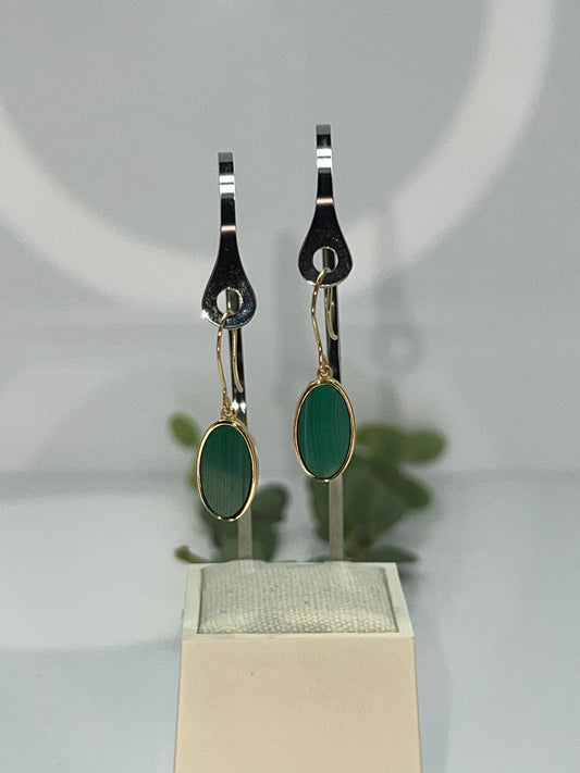 ORECCHINI IN ORO CON MALACHITE